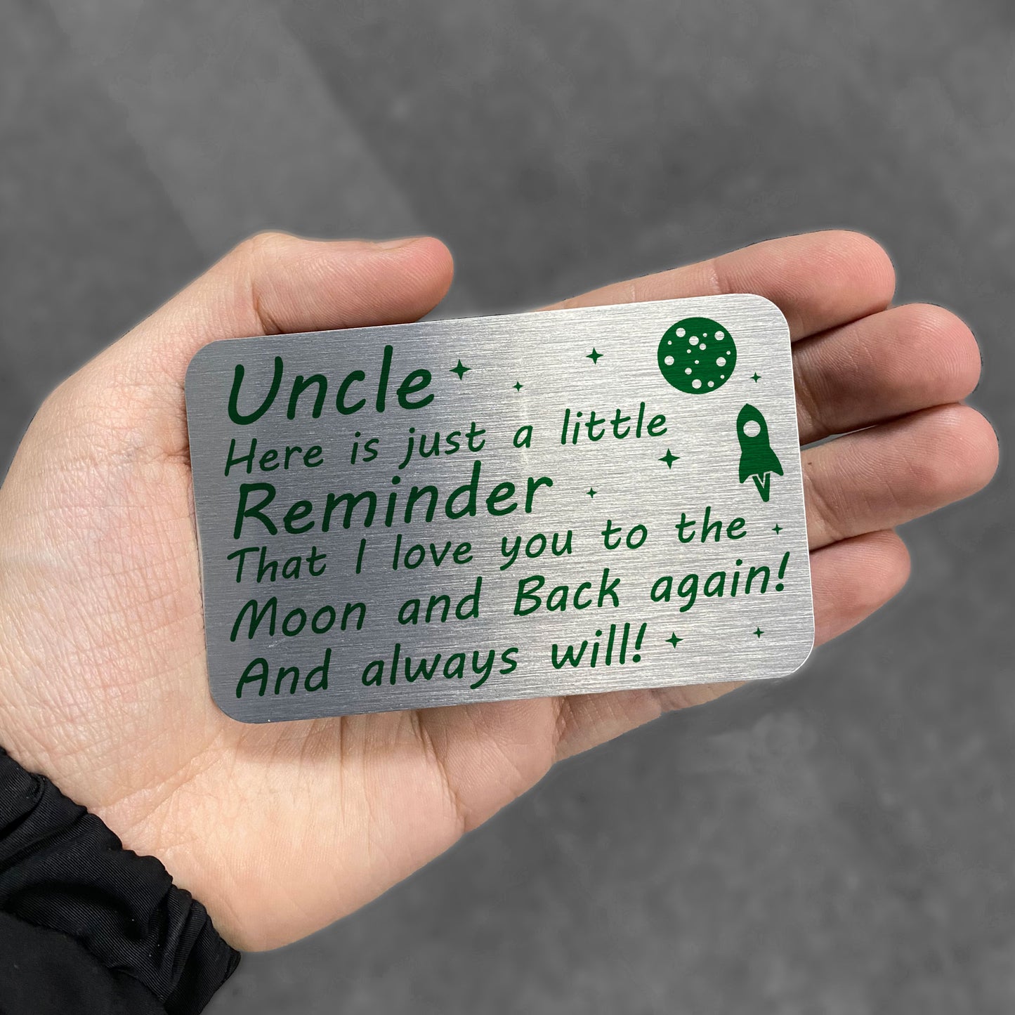 Metal Wallet Card Gift For Uncle Novelty Christmas Birthday Gift