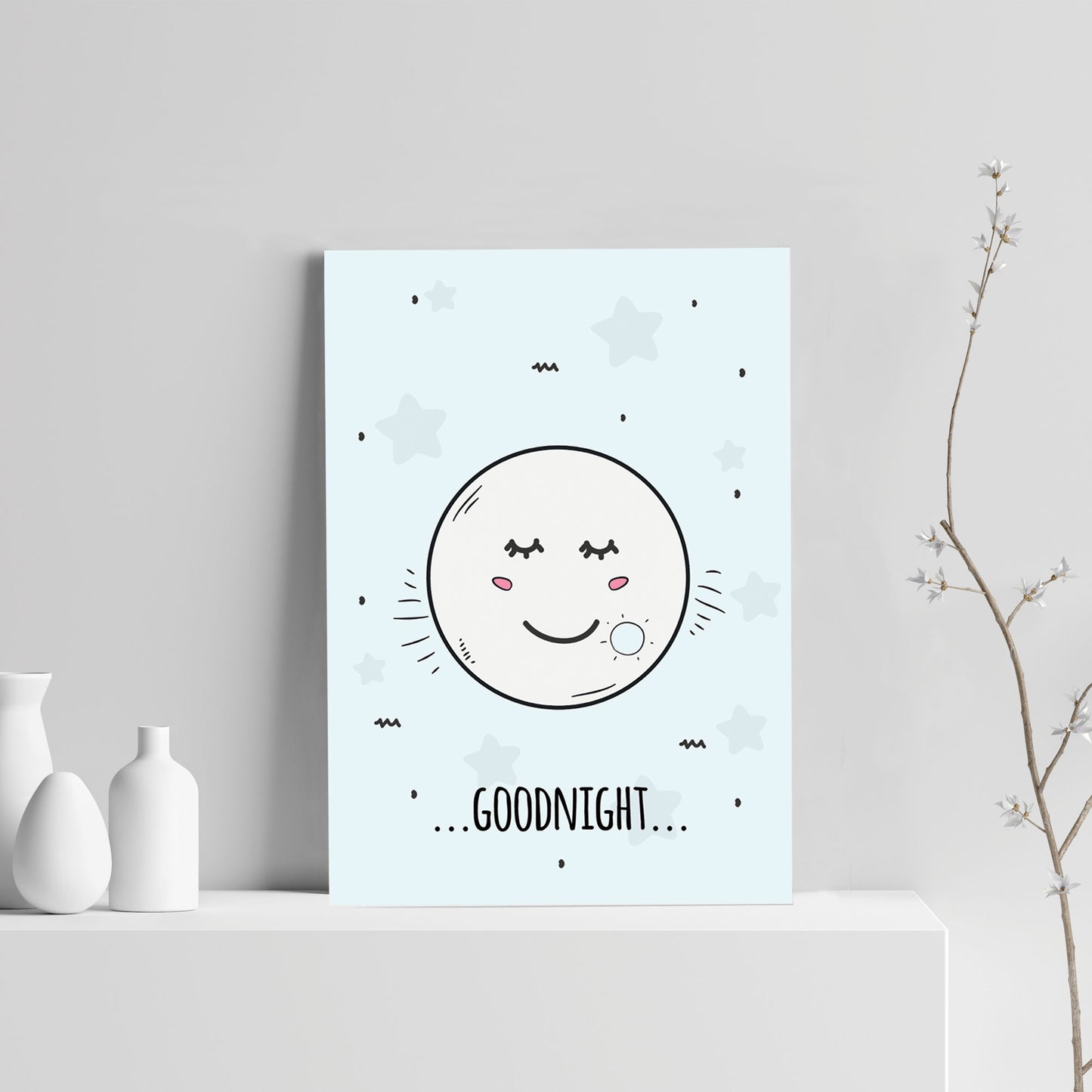 Cute Blue Nursery Print For Boys Bedroom Baby Nursery Print