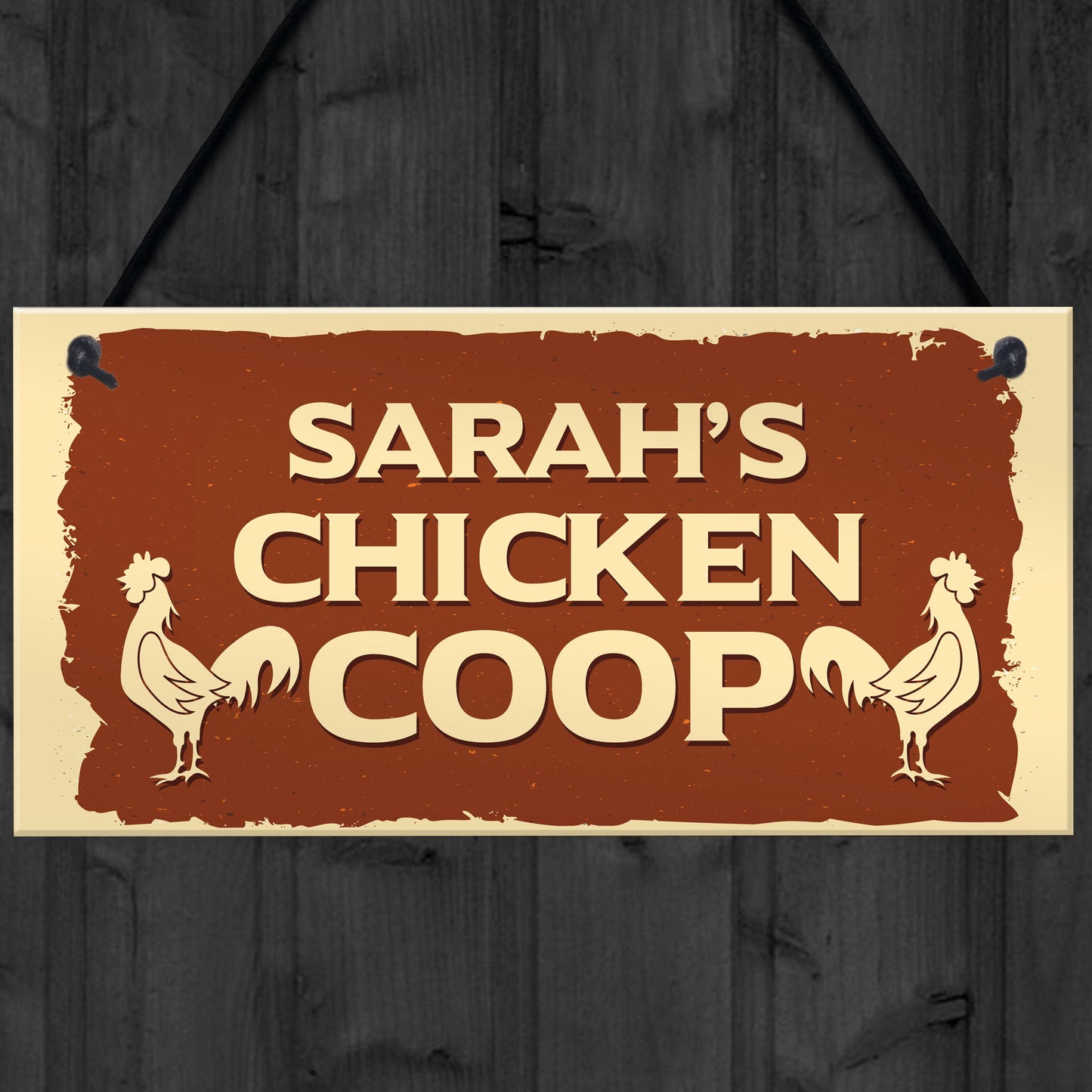 Personalised Chicken Coop Hanging Signs Novelty Chicken Pet Gift