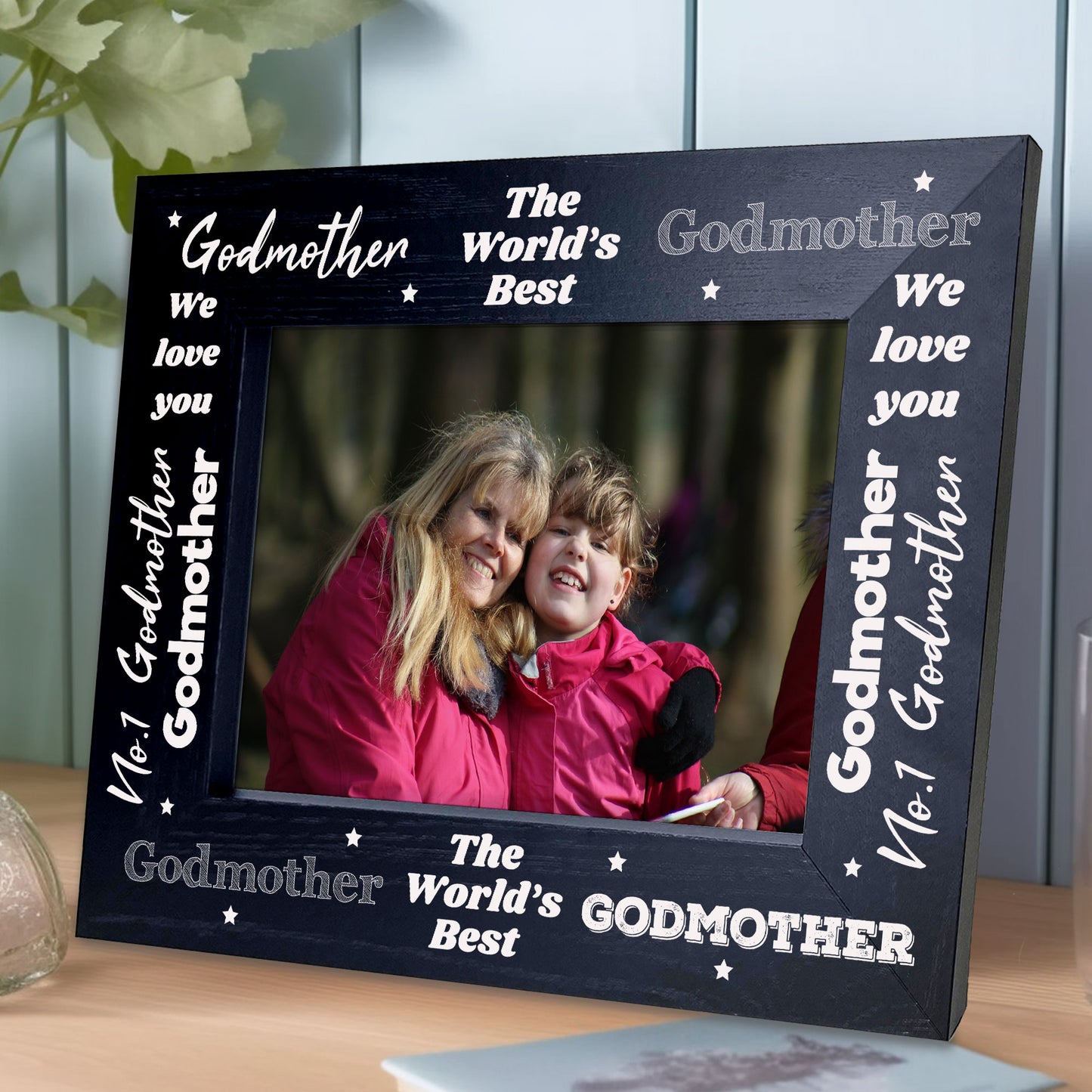 Godmother Photo Frame Birthday Christening Chistmas Gift Wood