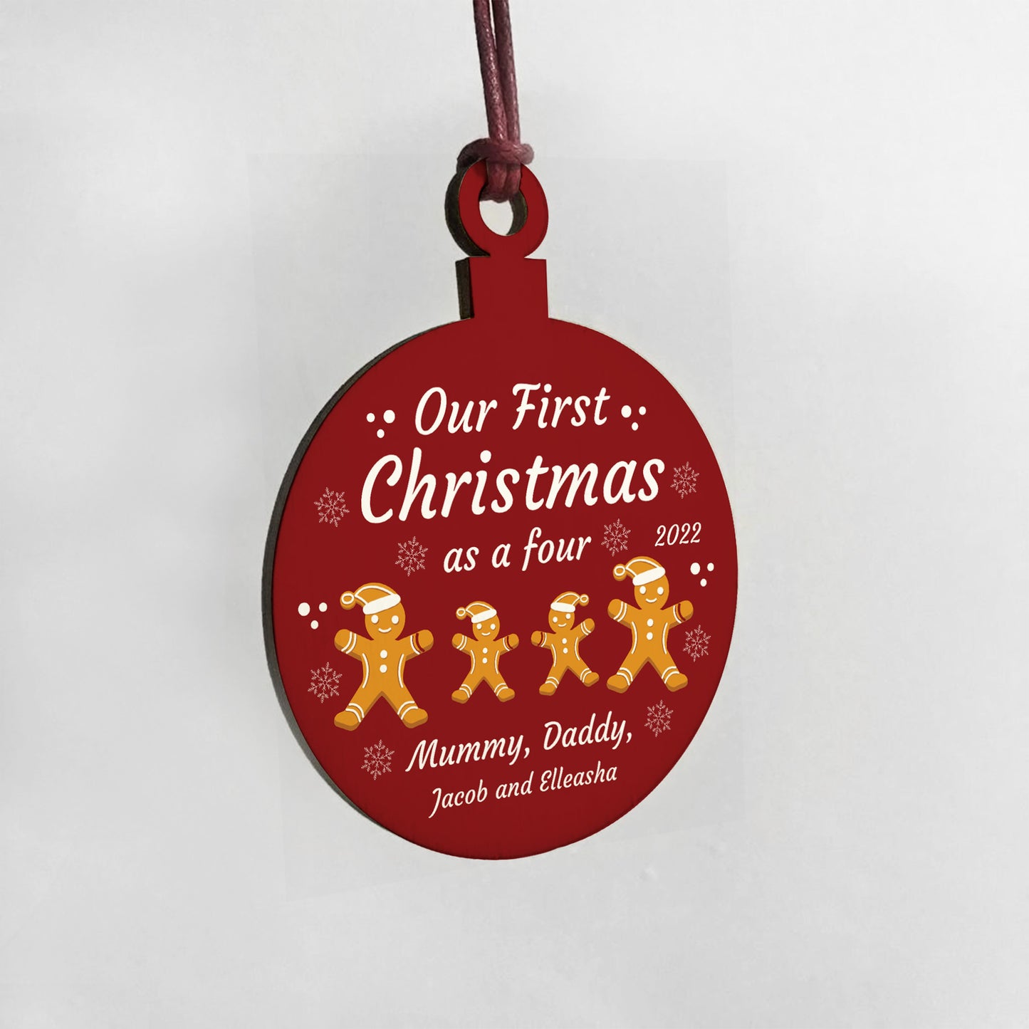 Christmas Bauble Personalised 1st Christmas As A Four Family