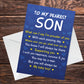Card For Son Birthday Son Card From Mum Dad Card For Him