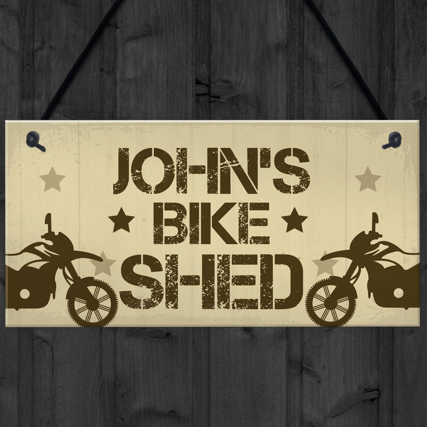 Personalised Biker Sign Motorcycle Gift For Dad Brother Son Bike