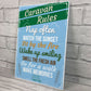 Caravan Rules Hanging Plaque Holiday Novelty Birthday Friendship