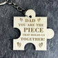 Dad Gifts Wood Puzzle Piece Keyring Fathers Day Gifts For Dad