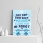 Blue Boys Bedroom Wall Art Robot Print Boy Bedroom Accessories