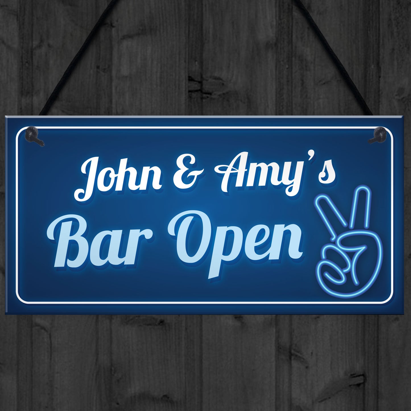 Funny Bar Open Sign Man Cave Home Bar Shed Sign Personalised