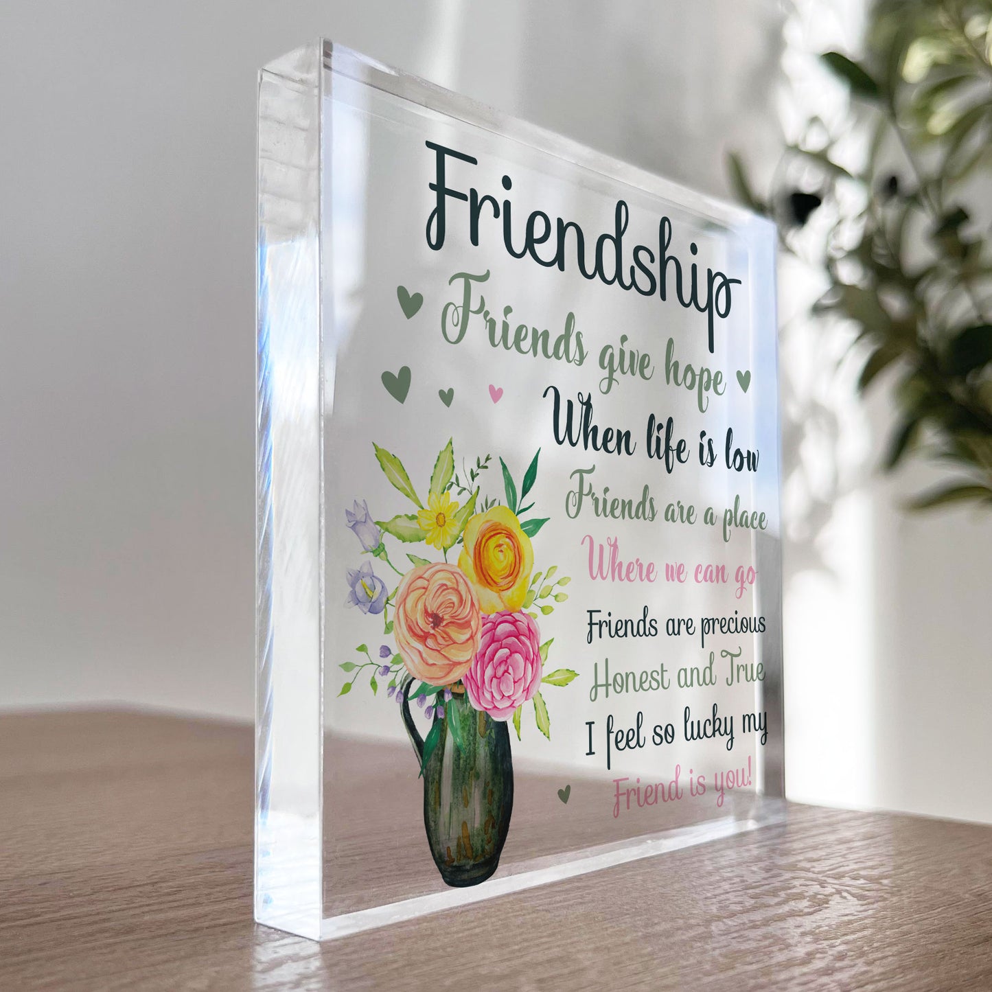 Friendship Best Friend Gifts Acrylic Plaque Birthday Christmas