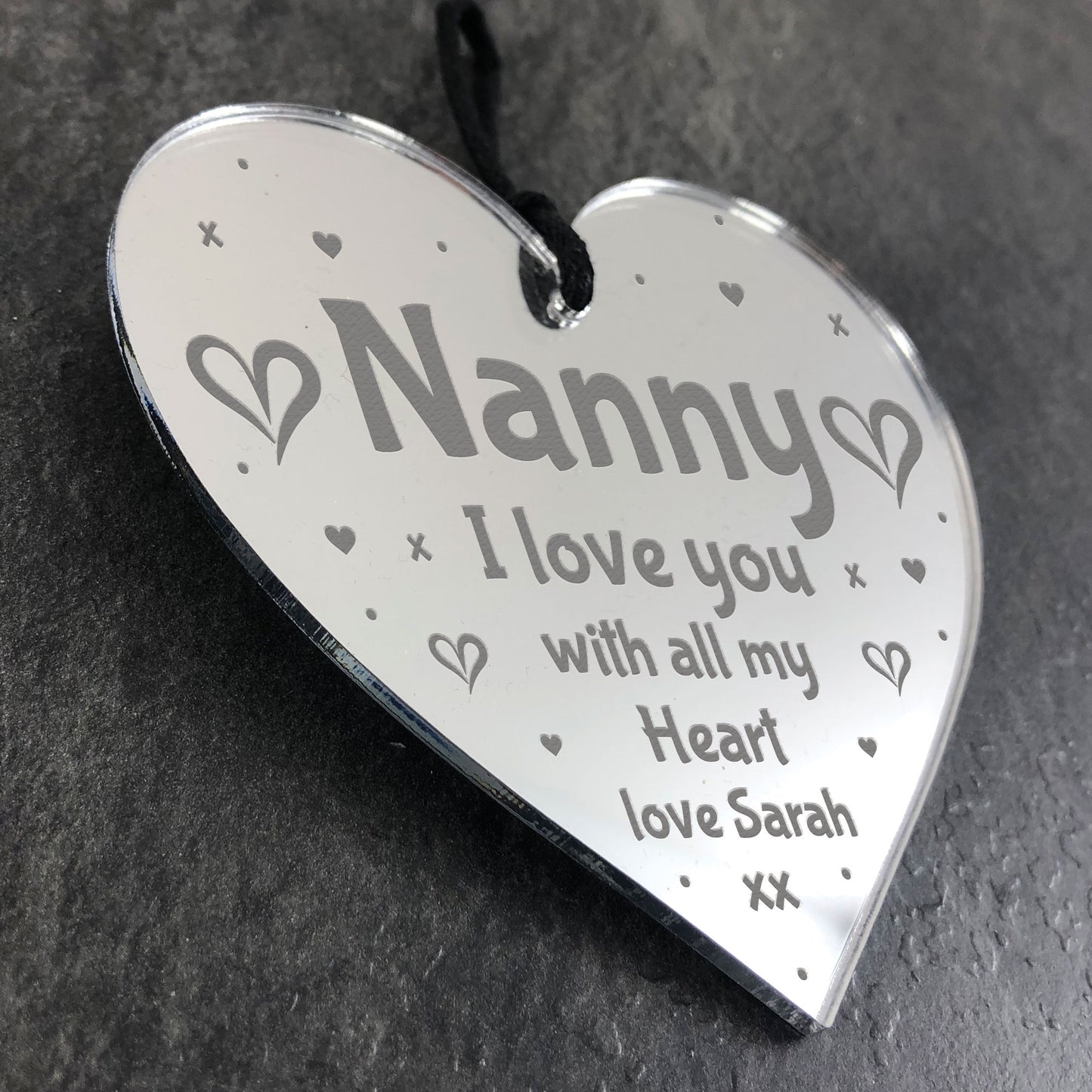Nanny Gift Personalised Heart Engraved Love Thank You Gift