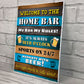 Welcome Plaque Bar Accessories For Home Pub or Outdoor Garden