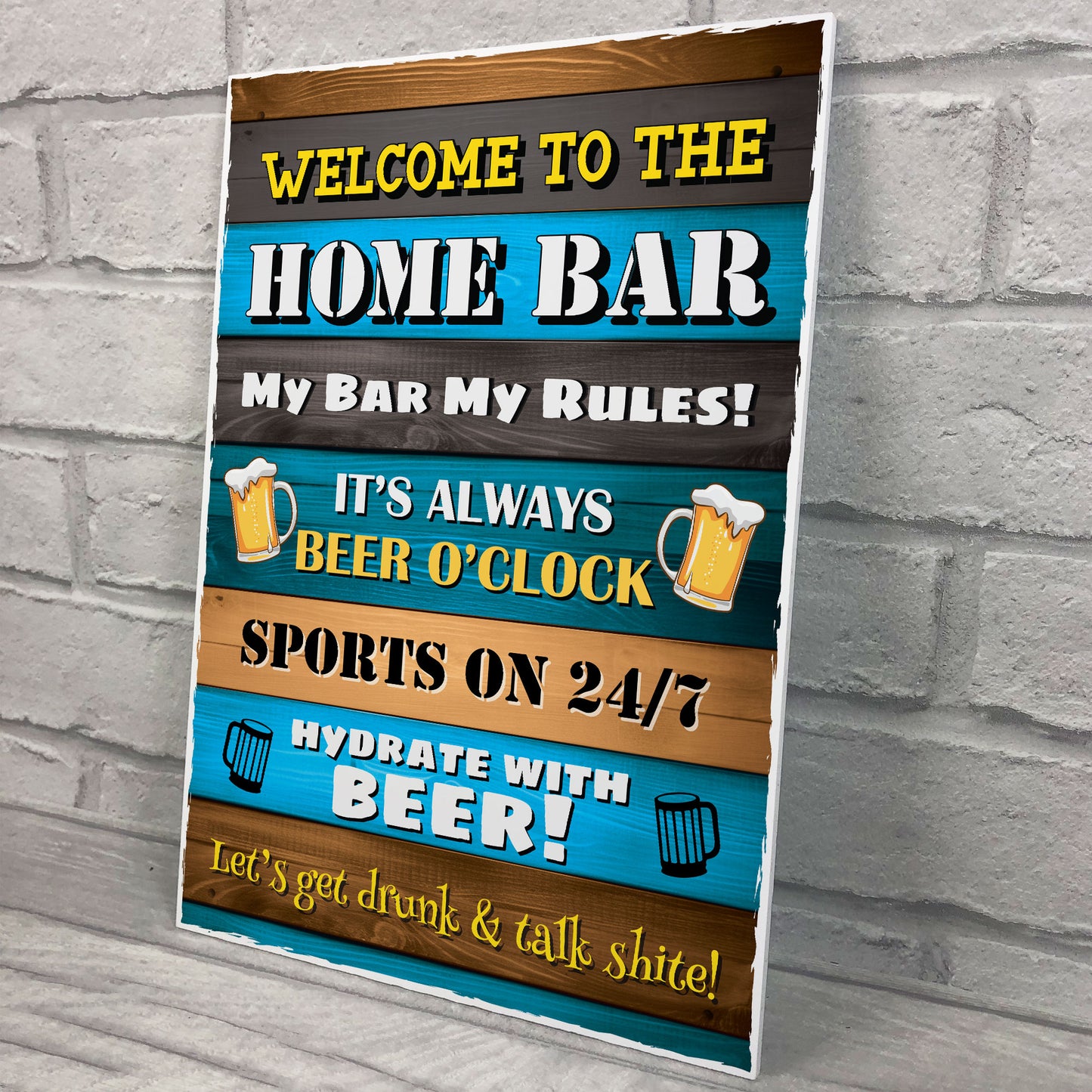 Welcome Plaque Bar Accessories For Home Pub or Outdoor Garden