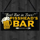 Home BAR Sign Funny Gin Beer Vodka Plaque Garden Shed Pub Sign