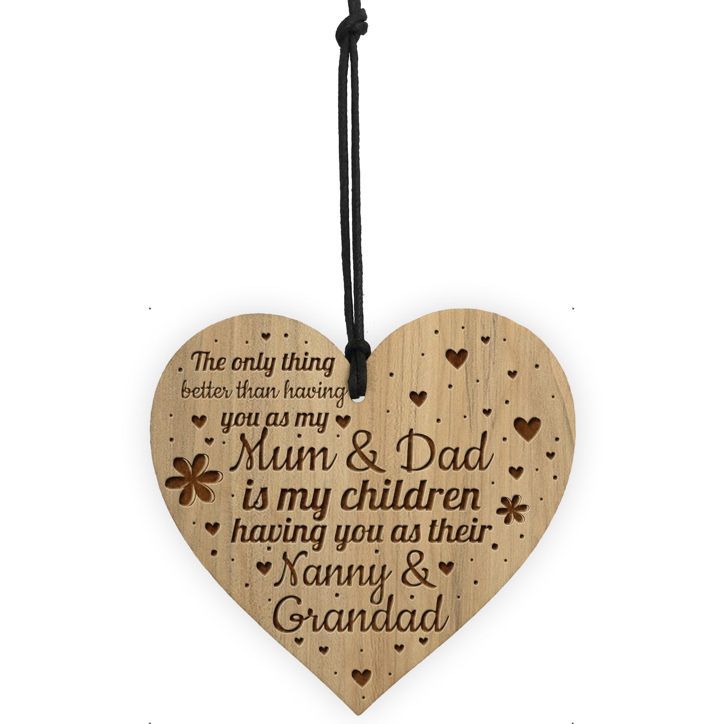 Mum And Dad Gift From Daughter Engraved Heart Christmas Gift