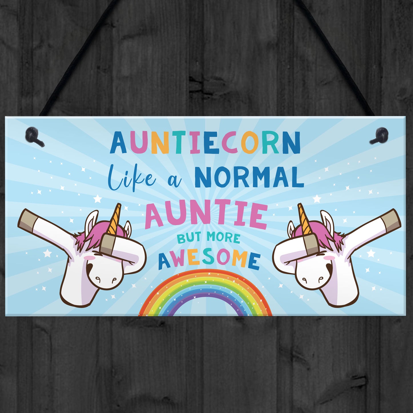 Novelty Unicorn Gift For Auntie Birthday Xmas Gifts Auntie Sign