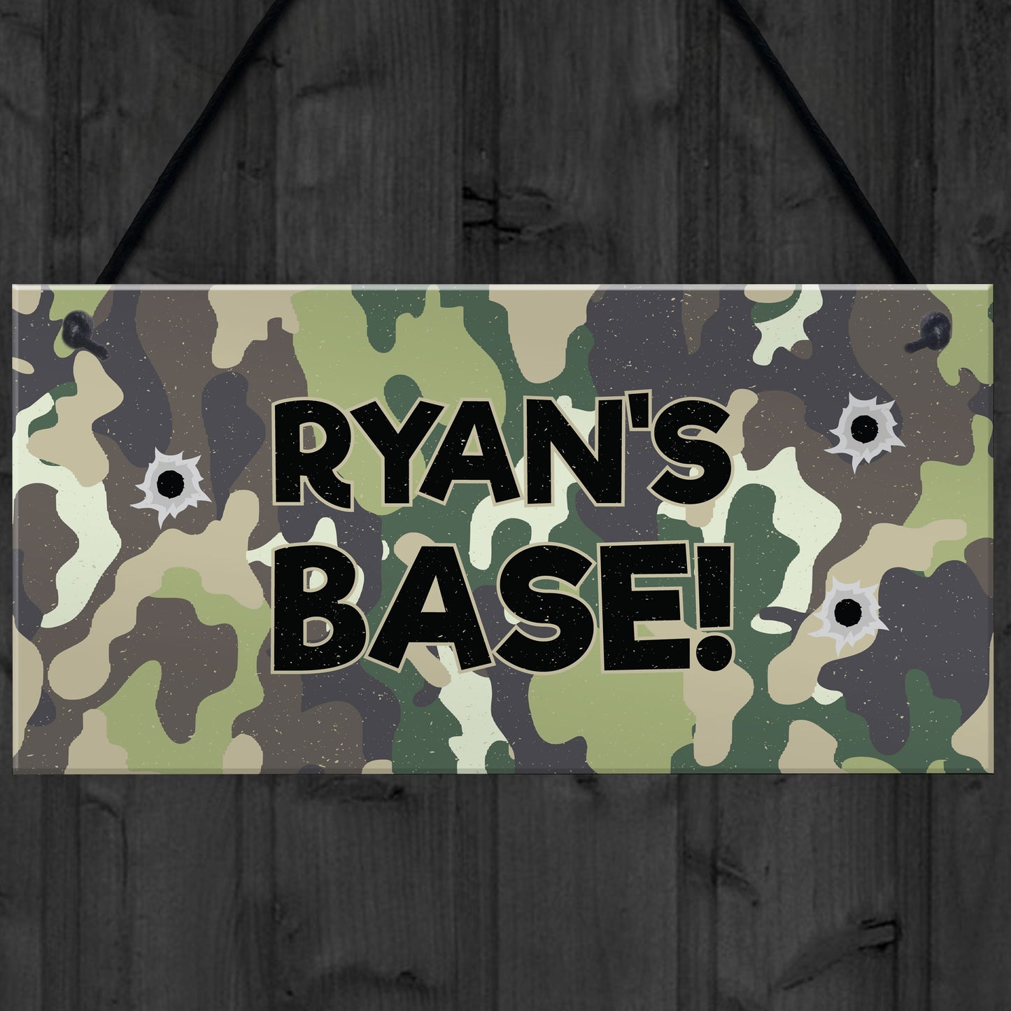 BASE Sign PERSONALISED Den Playhouse Sign Boys Bedroom