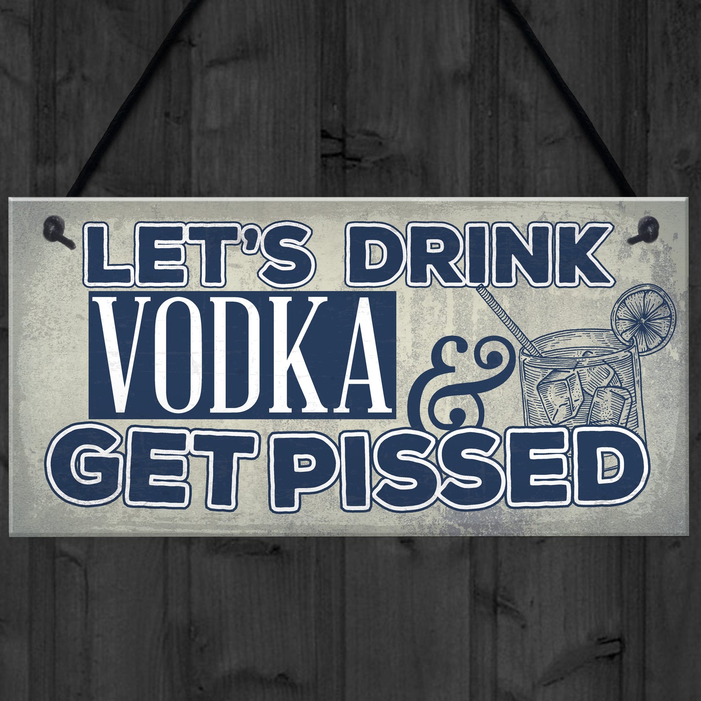 Novelty Vodka Alcohol Gift Funny Man Cave Home Bar Pub Sign
