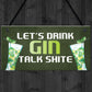 Funny Gin Bar Sign Hanging Home Bar Plaque Gin Gift For Him Her