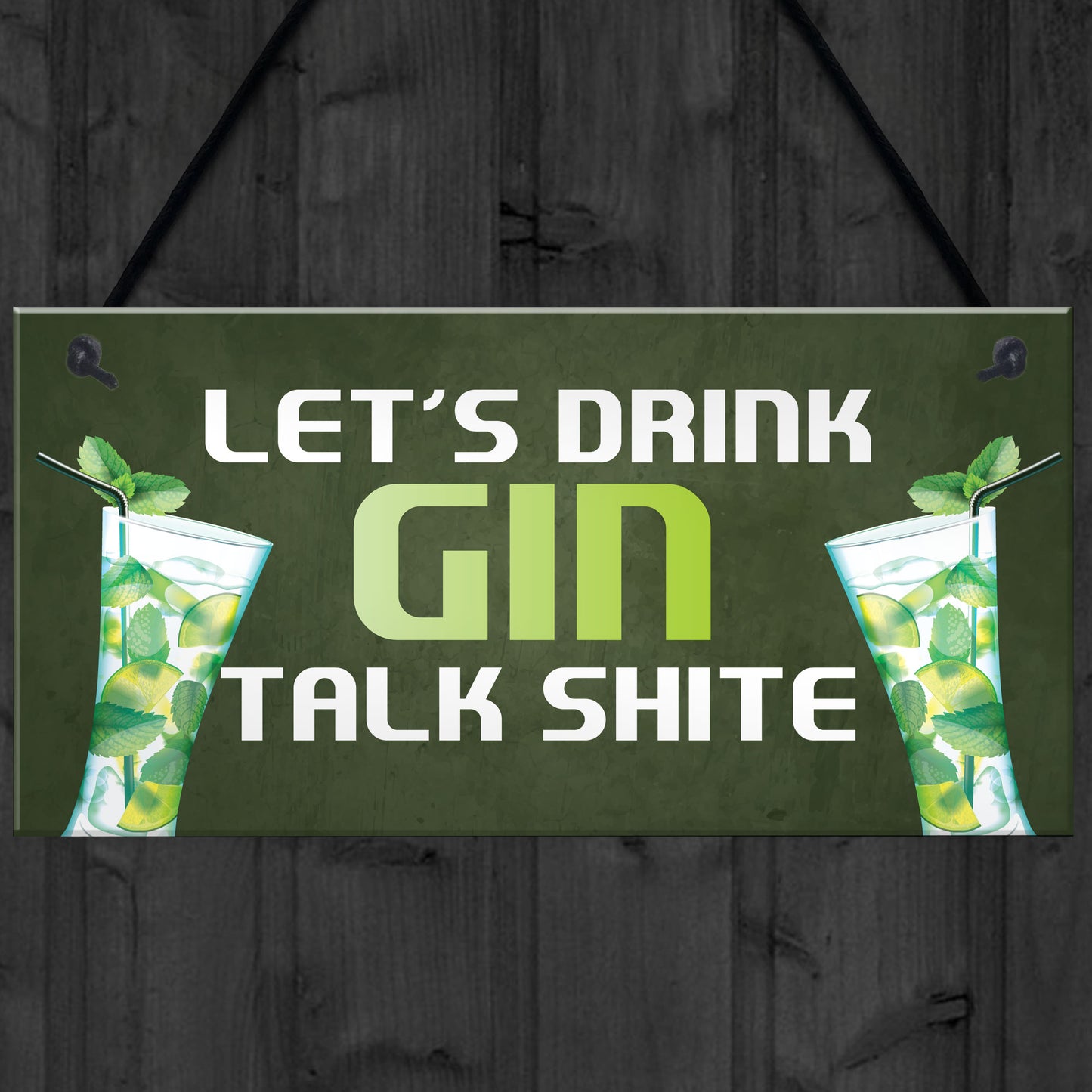 Funny Gin Bar Sign Hanging Home Bar Plaque Gin Gift For Him Her