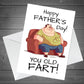 Funny Joke Fathers Day Card Gift For Dad FARTER Wood Heart