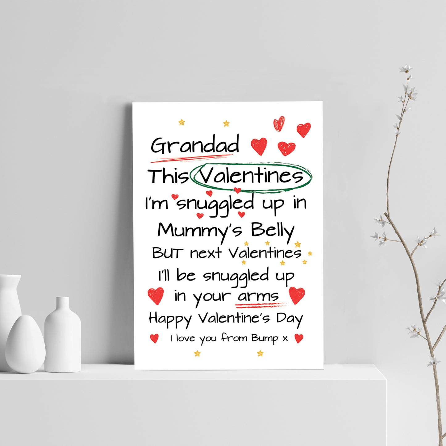 Grandad To Be Gifts For Valentines Day Gift From Bump Print