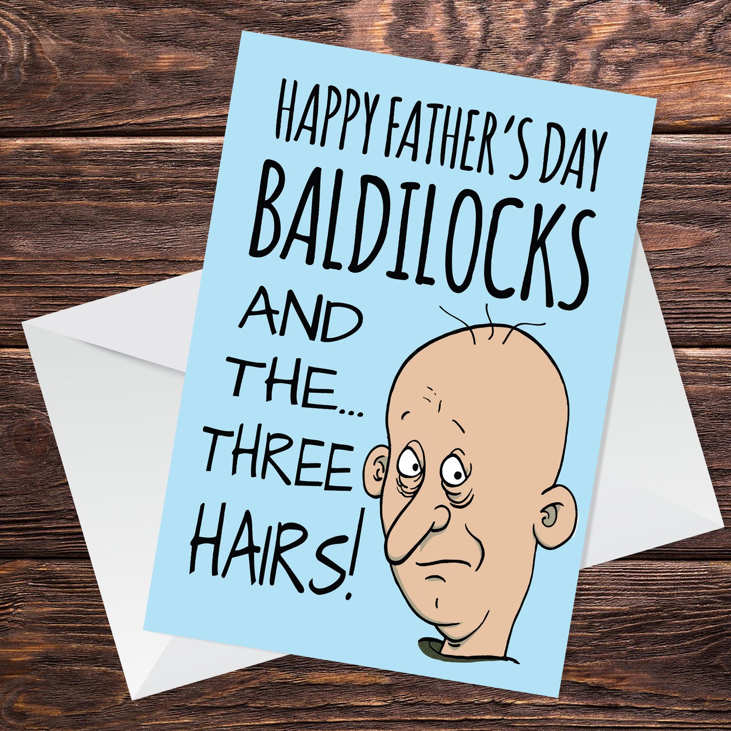 Funny Rude Fathers Day Bald Card For Dad From Daughter Son