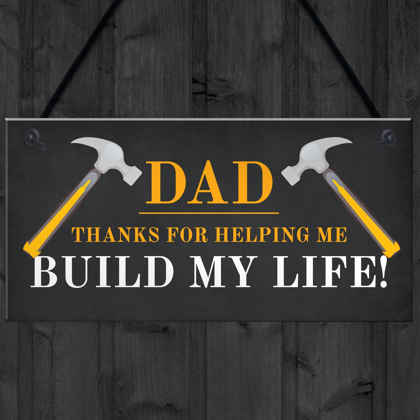 Dad Thank You Novelty Hanging Sign Christmas Birthday Dad Gift
