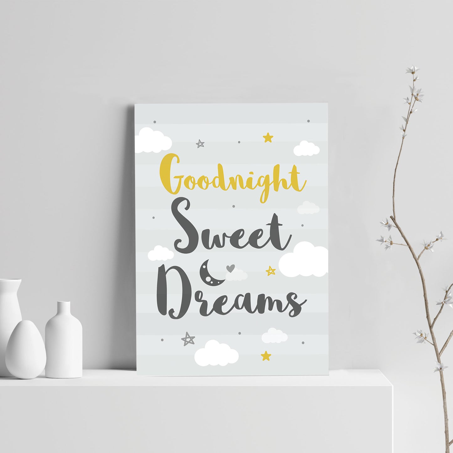 Grey Nursery Prints For Baby Room / Nursery Wall Art Pictures