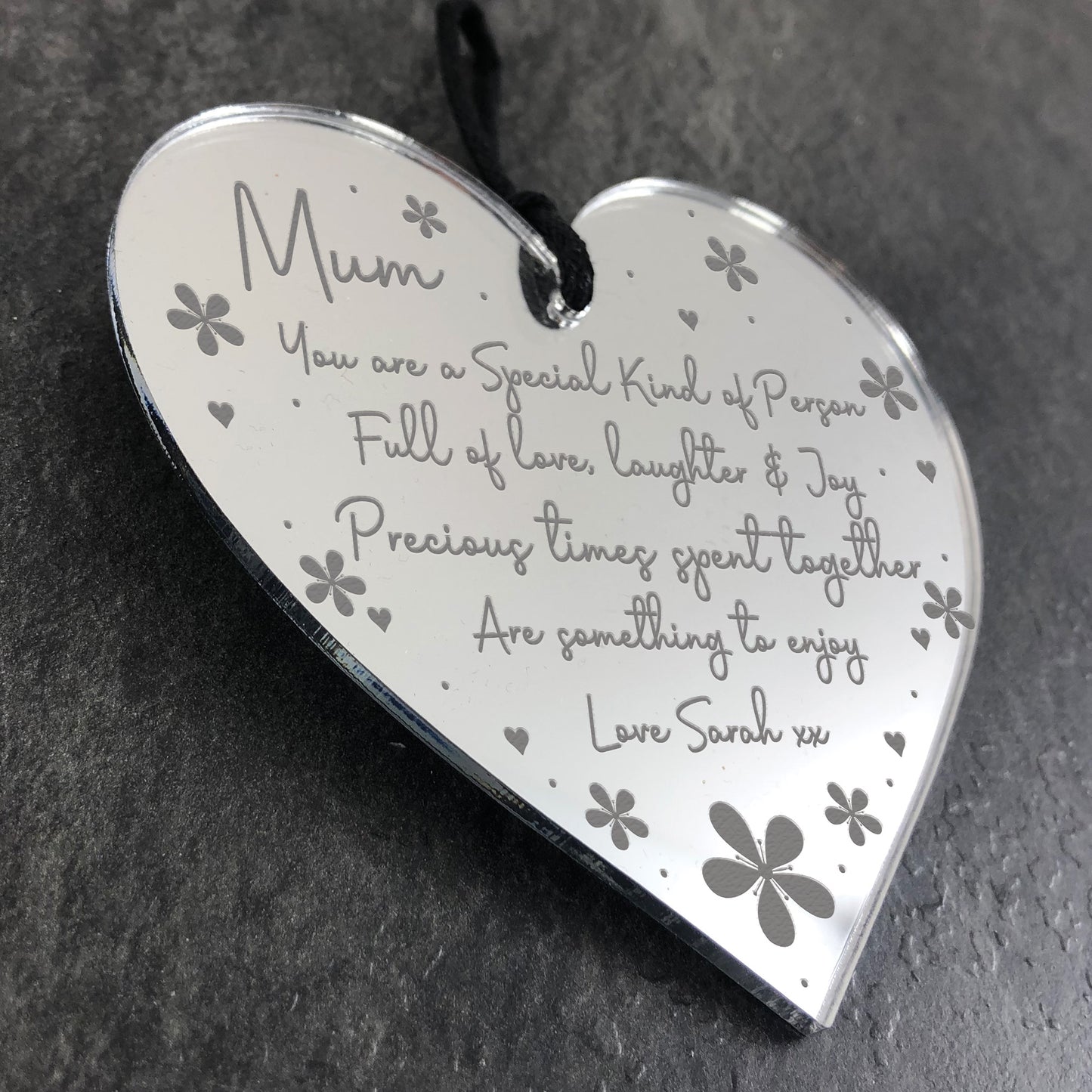 Personalised Special Mum Gift Daughter Son Gift Acrylic Heart