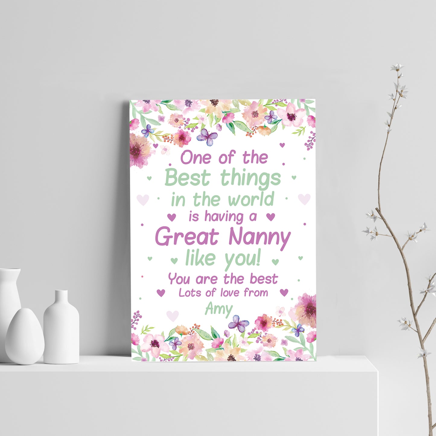 Nanny Grandma Great Nanny Birthday Christmas Gift From Granchild