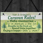 Caravan Plaque Novelty Chic Camping Holiday Sign Nan Grandad