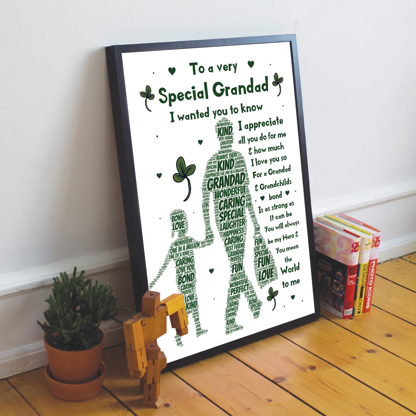Grandad Gift Grandad Poem Frame Print Grandad Birthday Christmas