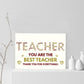 Best Teacher Gift Word Art Print Thank You School Nursery Gift