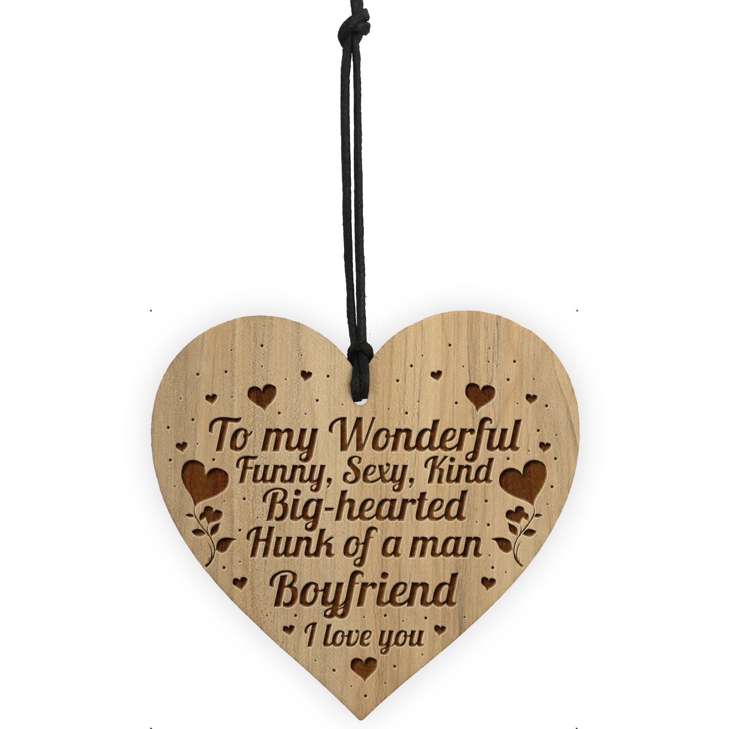 FUNNY Gift For Boyfriend Engraved Heart Birthday Christmas Gift