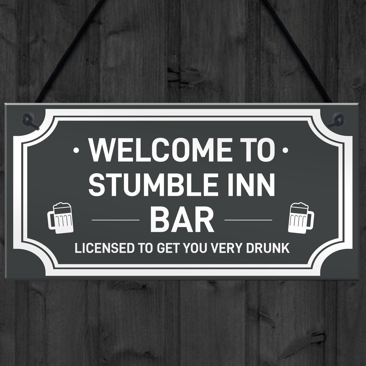 Funny Personalised Home Bar Sign For Bar Pub Man Cave License