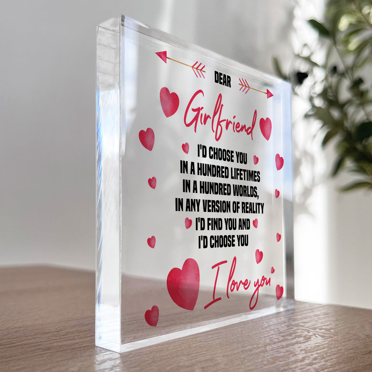 Dear Girlfriend Choose You Cute Romantic Anniversary Valentines
