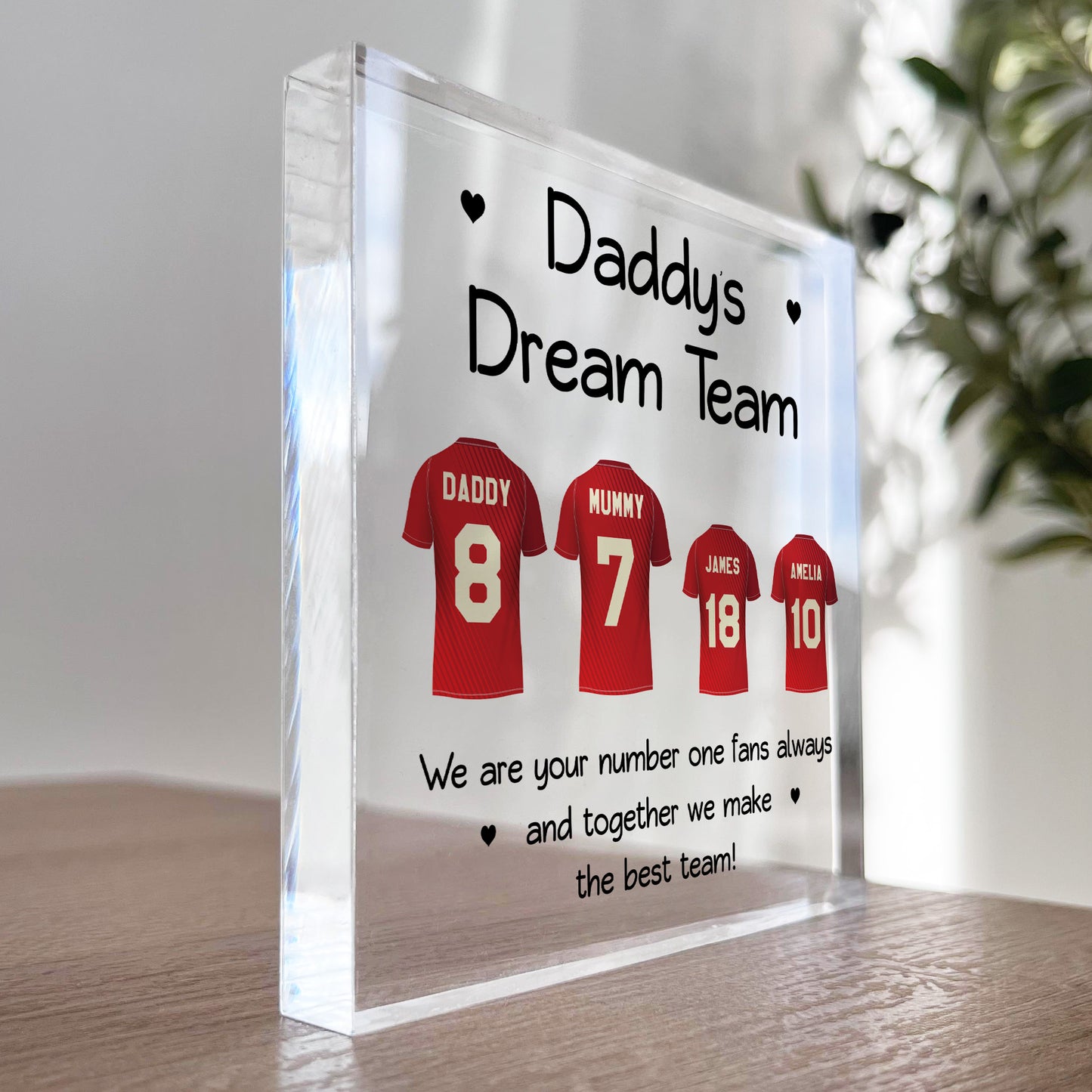 Football Gift Personalised Football Shirt Plaque Gift for Dad