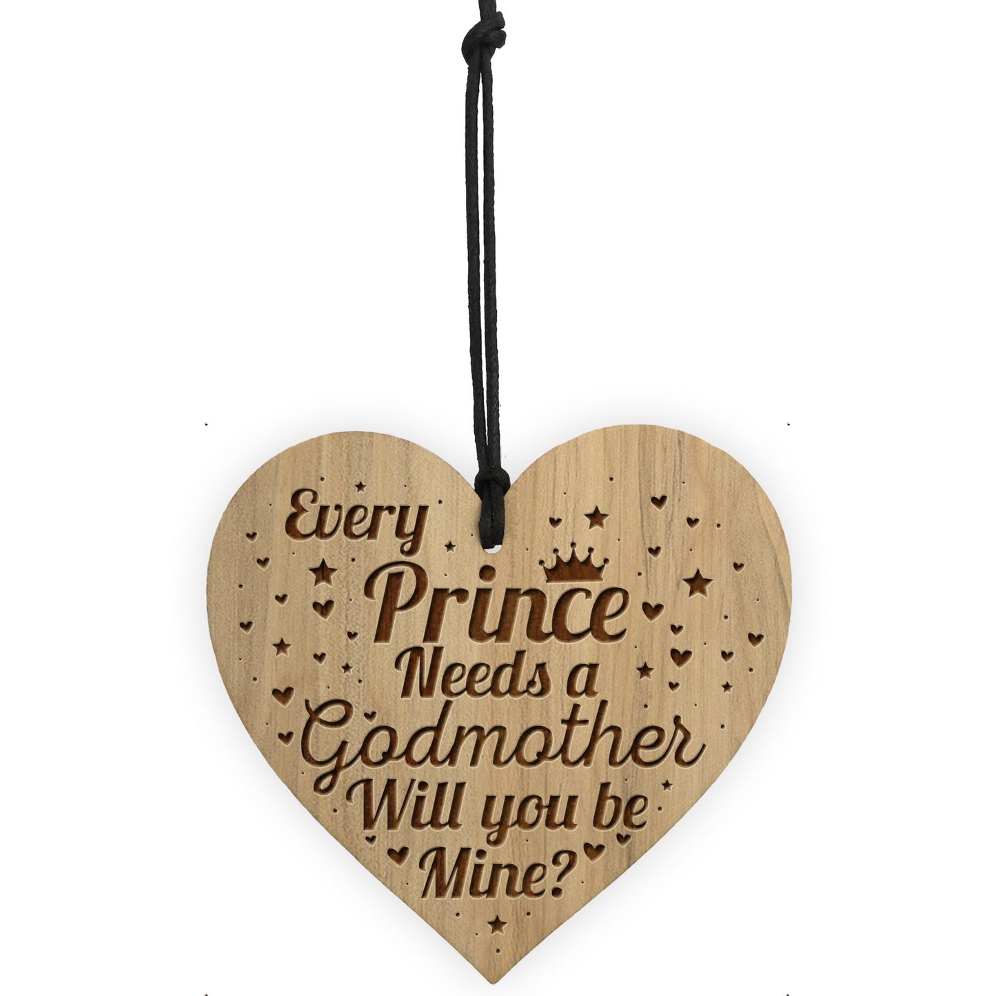 Will You Be My Godmother Gift Engraved Heart Baby Boy Gift