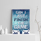 Blue Gaming Print Gift For Gamer Son Dad Boys Bedroom Wall Art