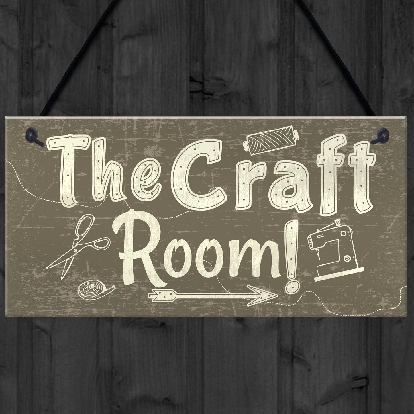 Handmade The Craft Room Home Decor Shabby Chic Hanging Plaque