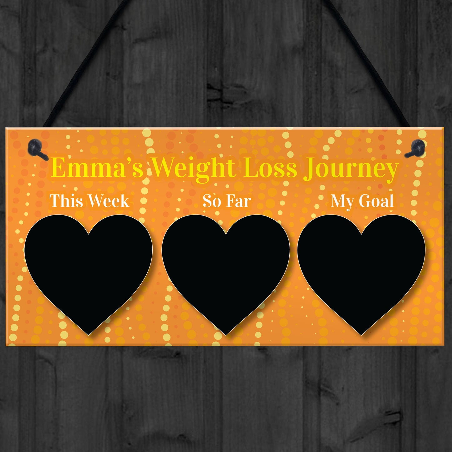 Weight Loss Journey Tracker Sign Motivational Dieting Fitness