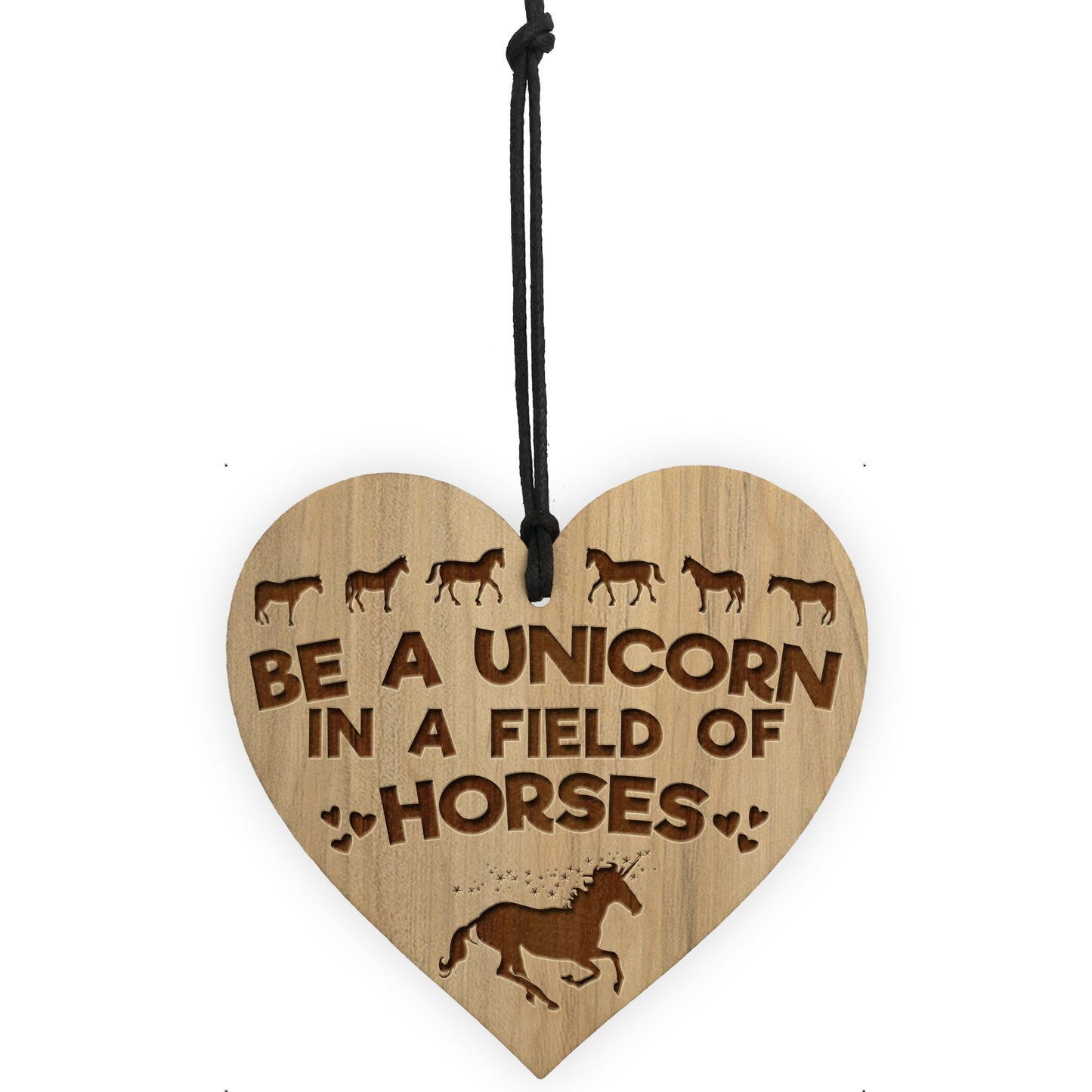 Unicorn Gift Daughter Niece Gift Wood Engraved Heart Bedroom