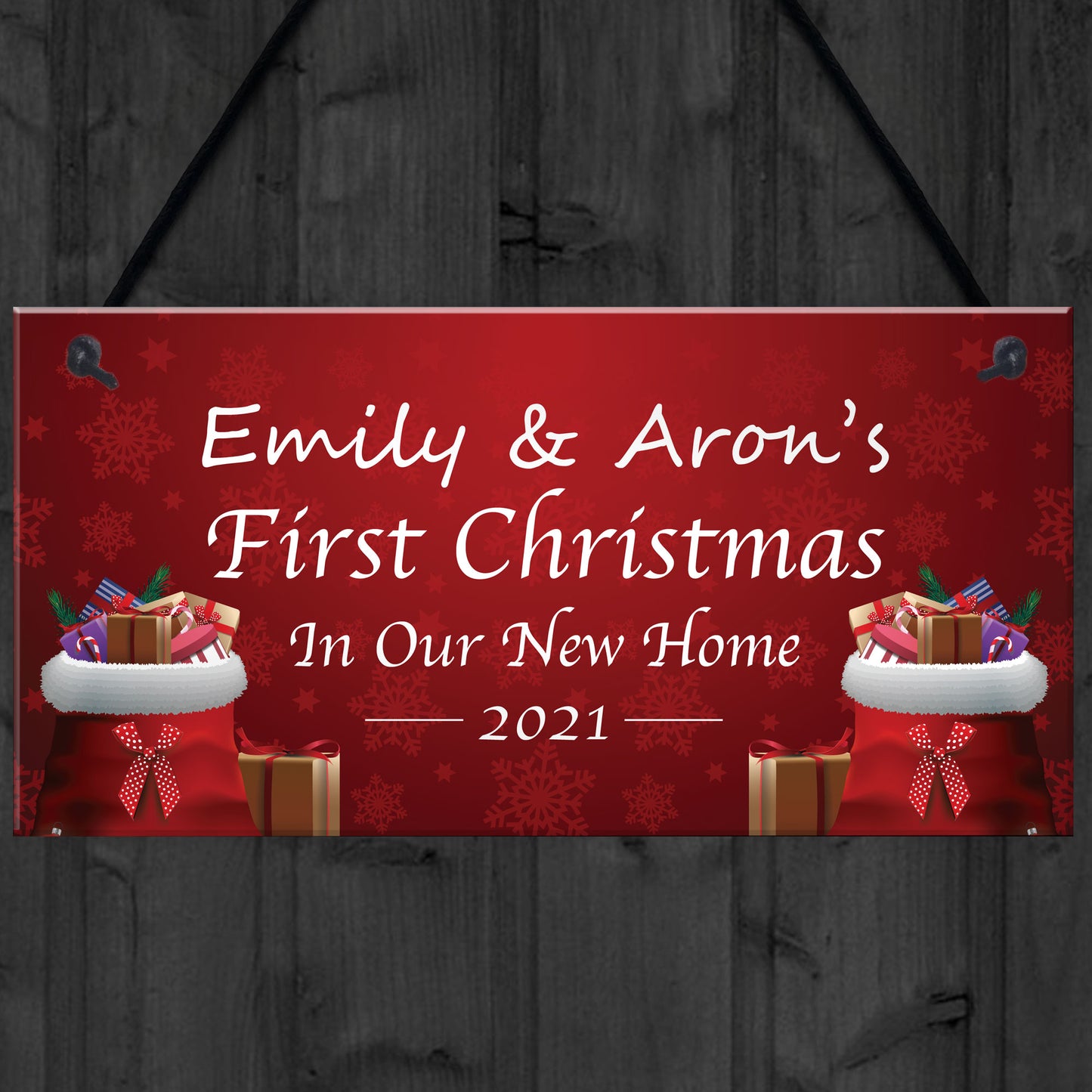 Personalised First 1st Christmas New Home Sign Christmas Decor