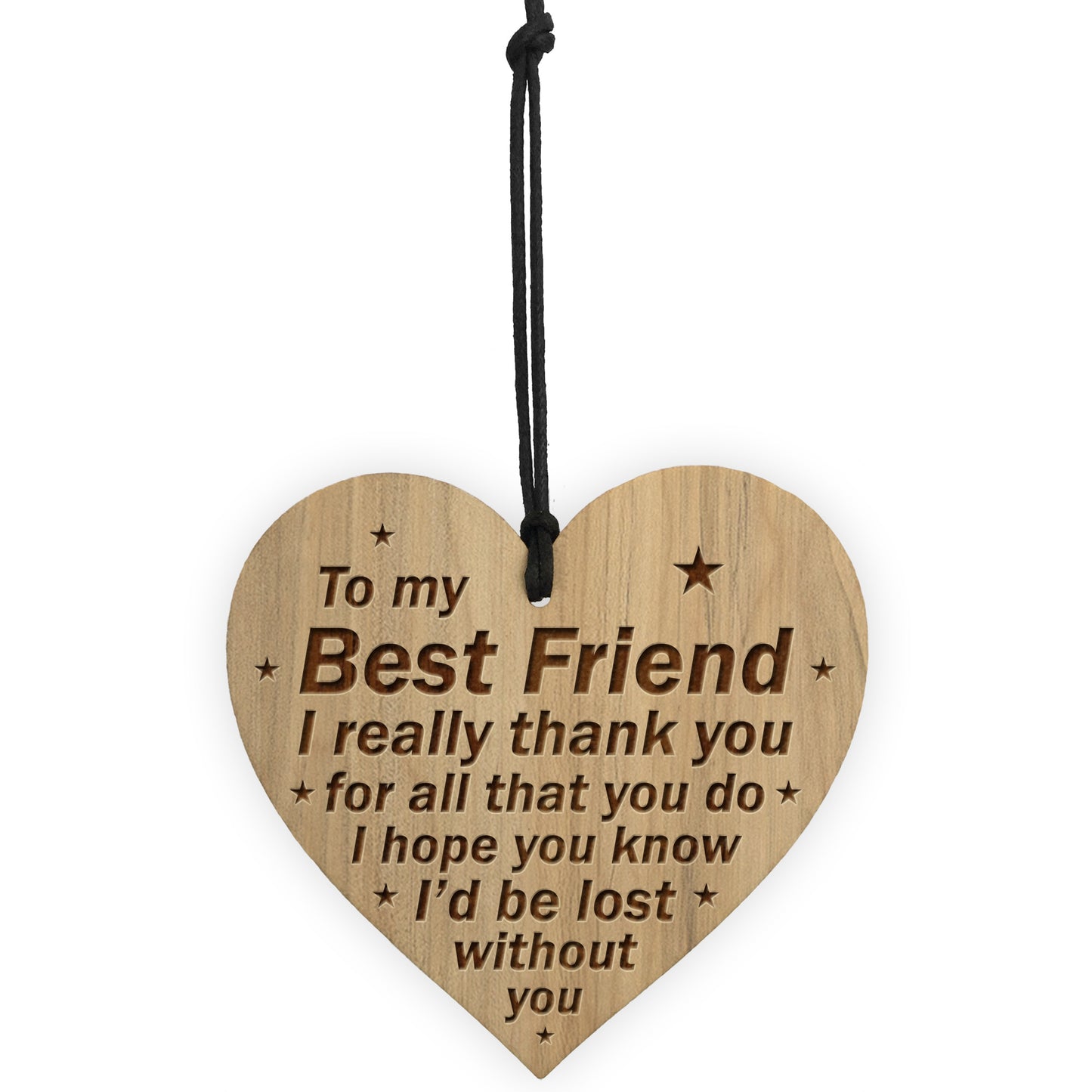 Gift For Friend Best Friend Engraved Heart Friendship Gift