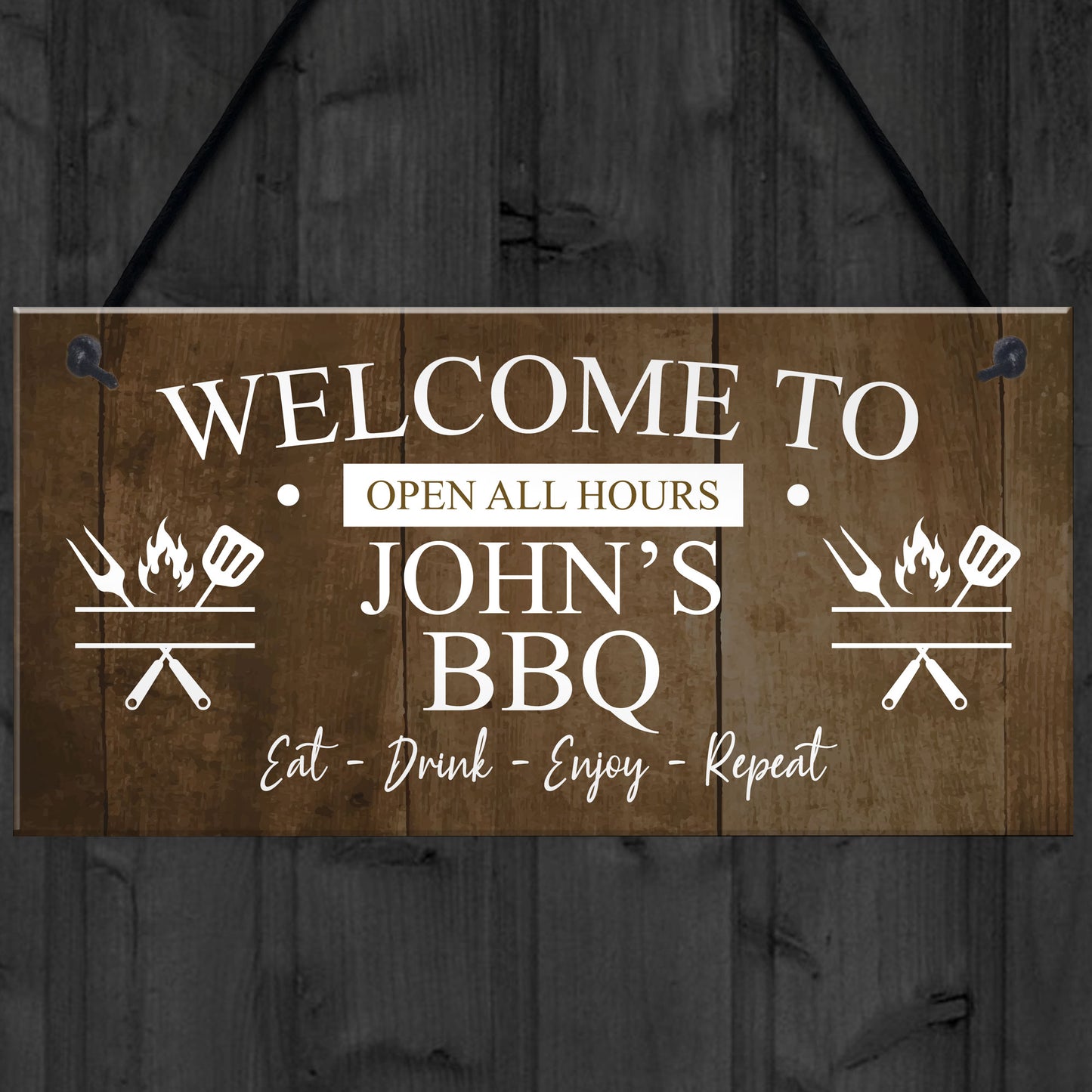 BBQ Signs For Outside Personalised Vintage Shed Man Cave Garden