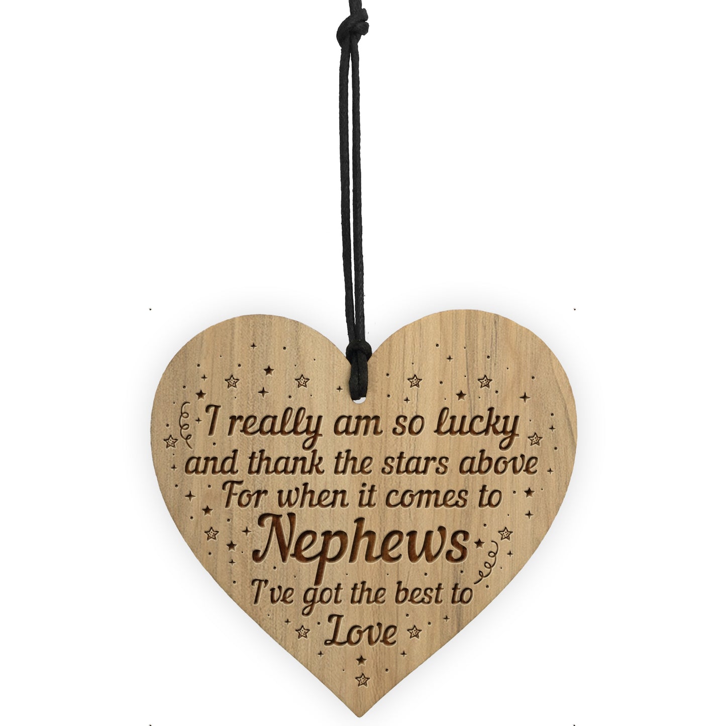 Gift For NEPHEW Engraved Heart Nephew Birthday Christmas Gift
