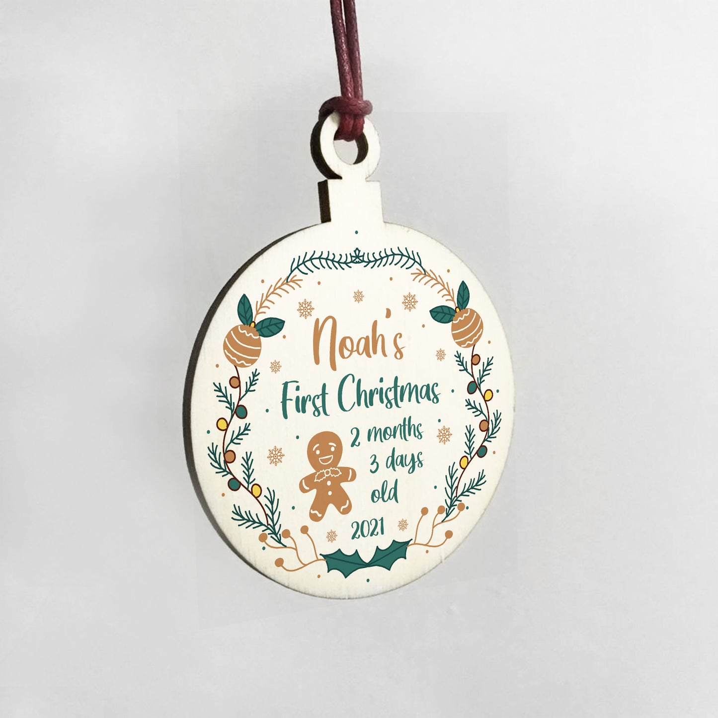 Novelty Babys 1st Christmas Gift Personalised Christmas Bauble