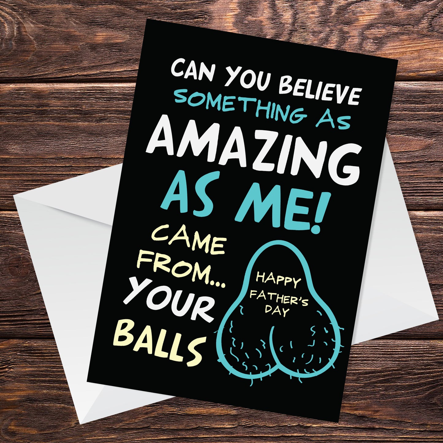 Novelty Fathers Day Card For Dad From Daughter Son Funny Joke