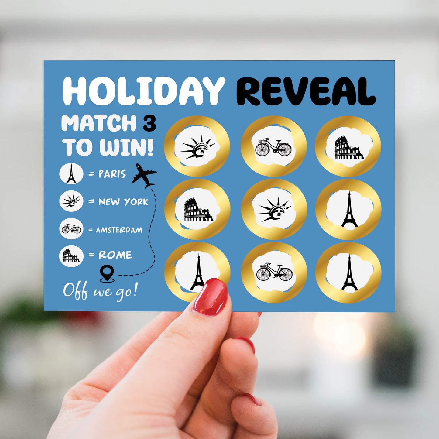 Holiday Reveal Scratch Card Surprise Rome Edition Gift For Him
