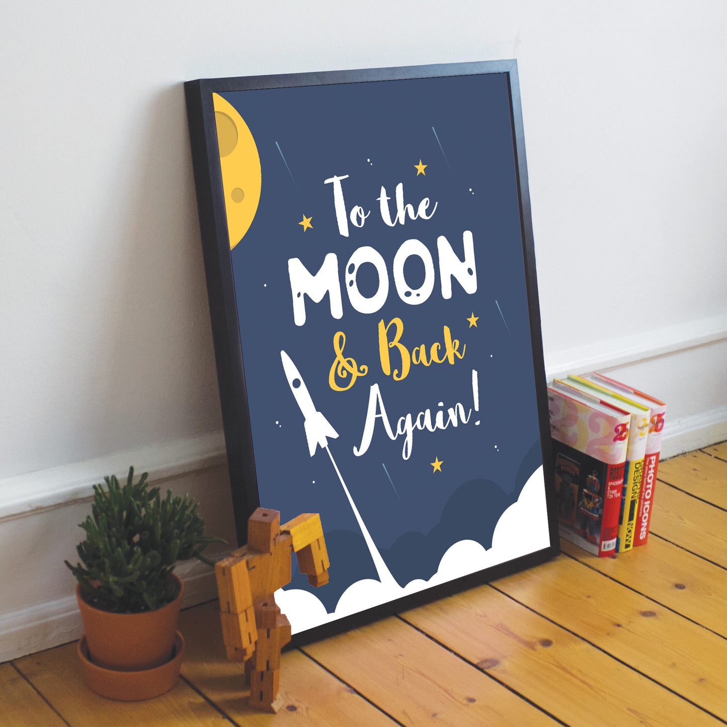 FRAMED Bedroom Print Boys Bedroom Wall Art Space Decor Son Gift