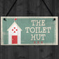 The Toilet Hut Shabby Chic Bathroom Sign Seaside Plaques Gifts